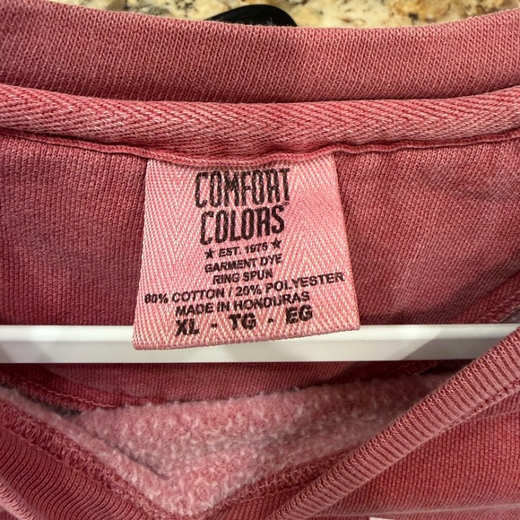 Faded Block Ole Miss Crewneck Sweatshirt - Red - Picture 4 of 4